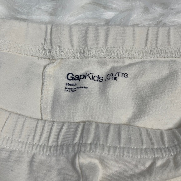 3/$20 ❤️ gap Girl Cream Snap-accent Leggings US XXL (14-16) - Picture 3 of 4